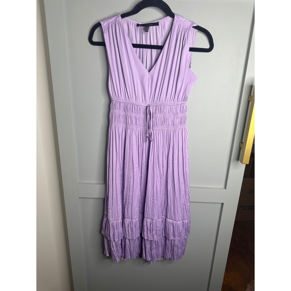 White House Black Market XXSP Petite Purple Midi Dress Sleeveless‎